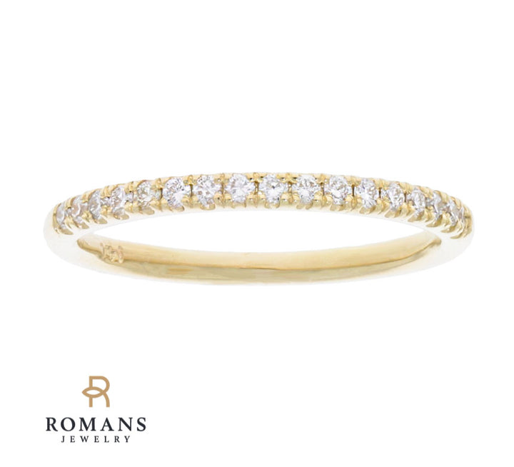 Diamond Wedding Band 14K Yellow Gold .19 CTW