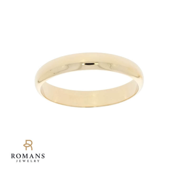 Domed Classic 3.5MM Band 14K Yellow Gold