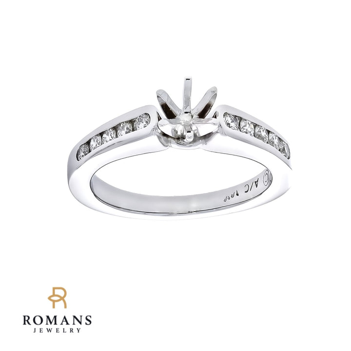 Engagement Setting Ring 14K White Gold .25 CTW