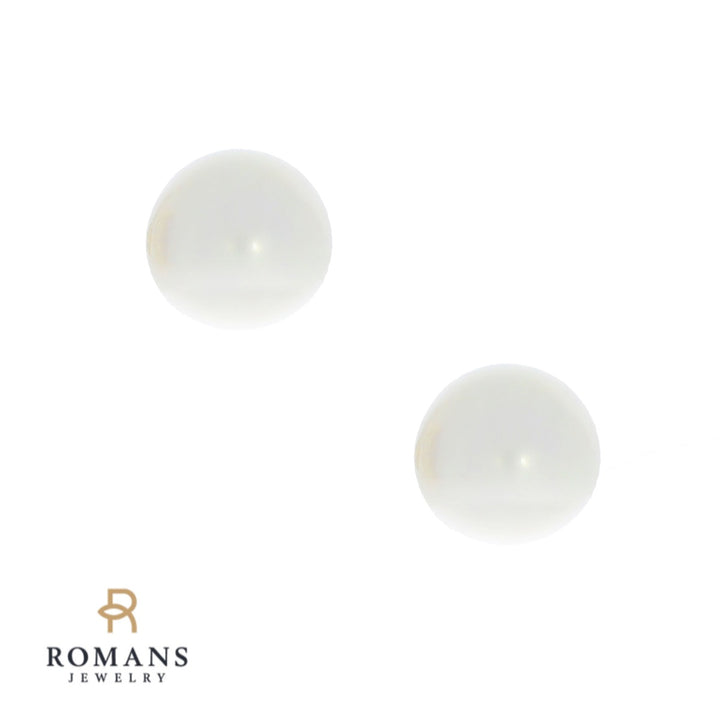 Freshwater Pearl Stud Earrings 14K White Gold