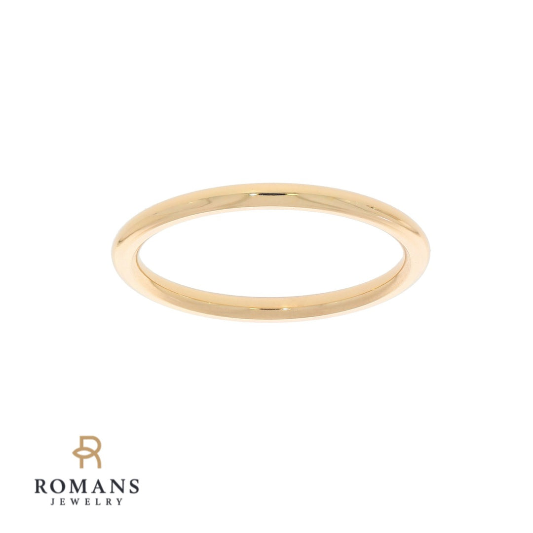 Half Round Band Comfort Fit Band 18K Rose Gold