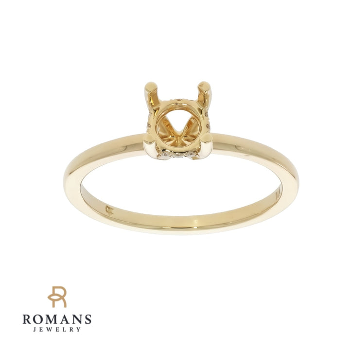 Hidden Halo Engagement Setting 14K Yellow Gold