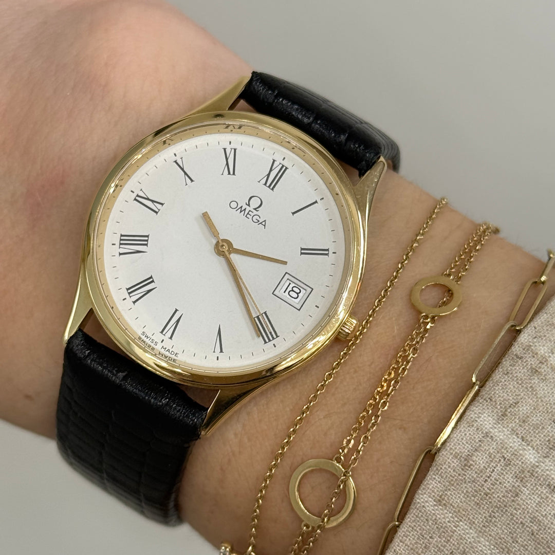 Omega 14K Gold Quartz 32mm Ref. 1430