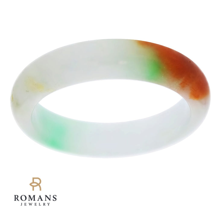 Jadeite Jade Dyed Multi Color Bangle GIA