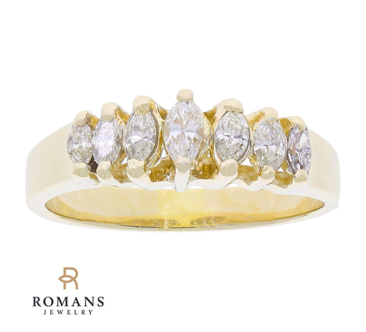 Marquise Diamond Ring 14K Yellow Gold .75 CTW