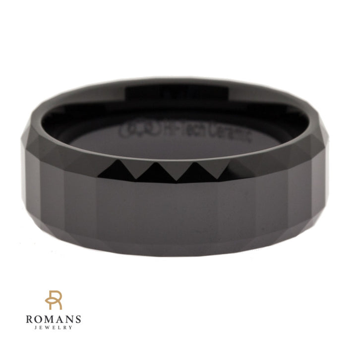 Men's Black Ceramic Wedding Band