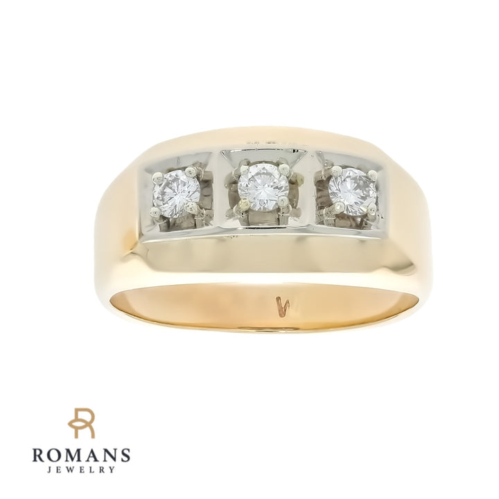 Men's Diamond 14K Yellow Gold Ring 0.50CTW