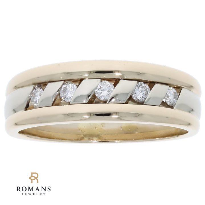 Men's Diamond Band 14K Two Tone .20 CTW