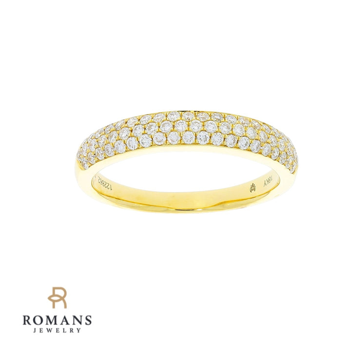 Micro-Pave Diamond Band 18K Yellow Gold .49 CTW