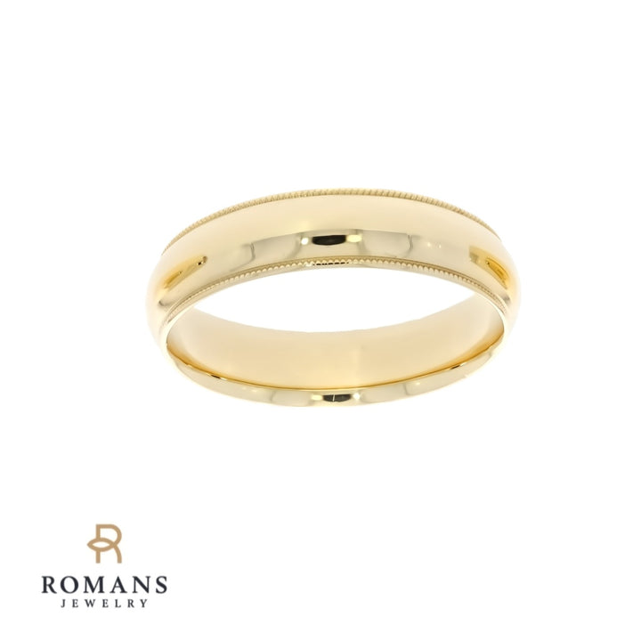 Milgrain Comfort Fit Band 14K Yellow Gold