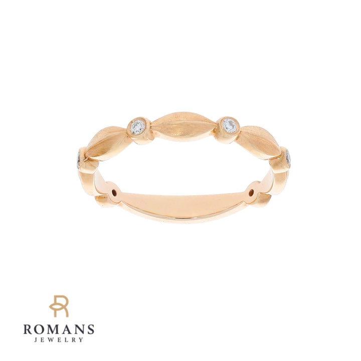 Nature Inspired Diamond Band 14K Rose Gold .09 CTW