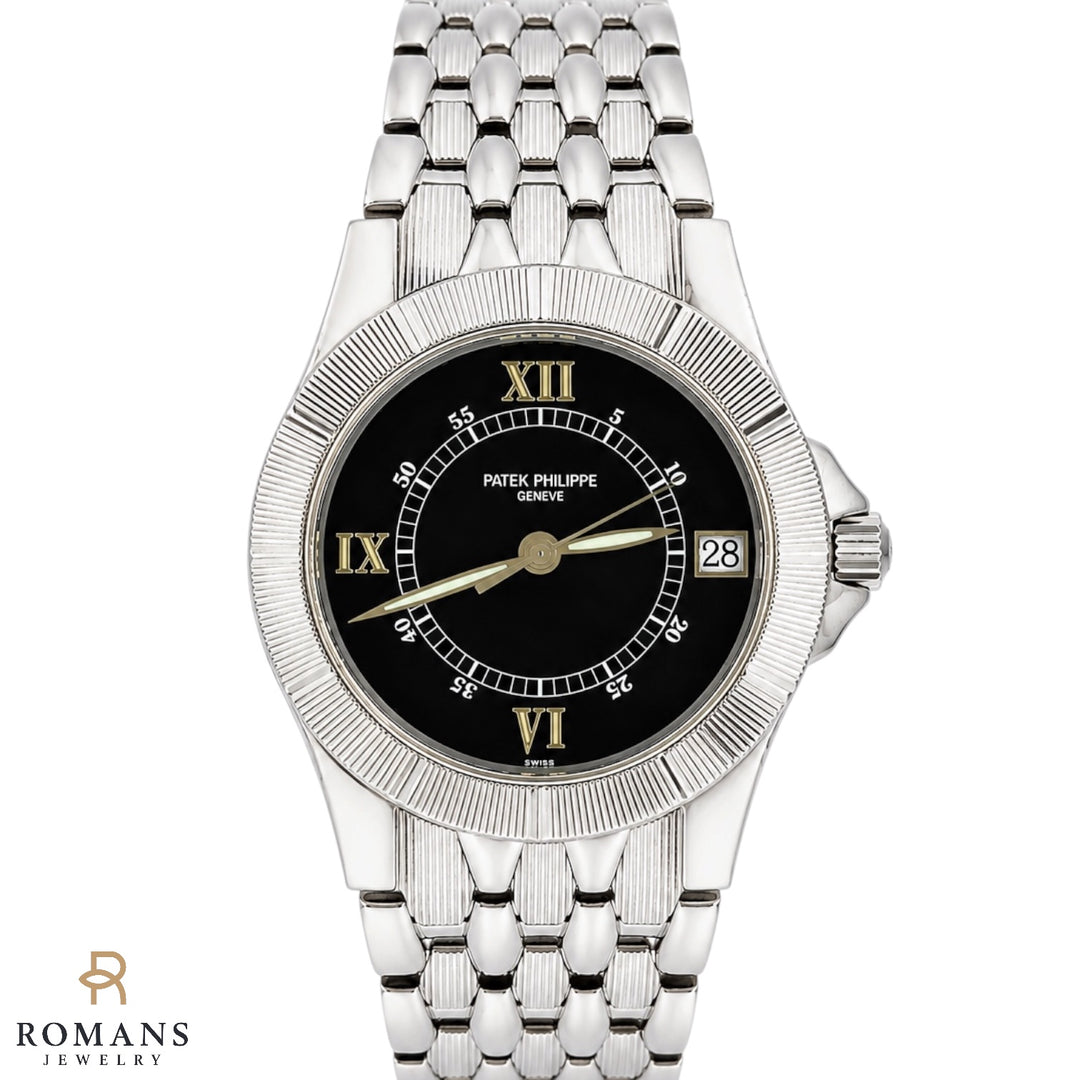 Patek Philippe Neptune 5080/1 Black Dial Stainless Steel Automatic Watch 36.5mm