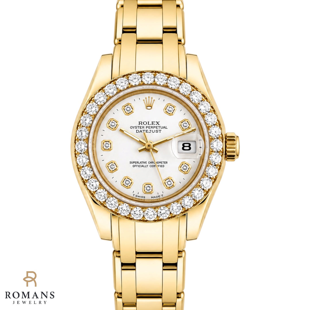 Rolex Masterpiece Watch 18K Factory Diamond Bezel &amp; Dial Ref 69298