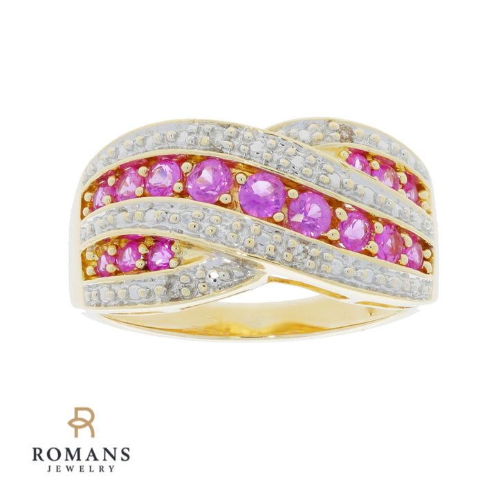 Pink Topaz Ring 14K Yellow Gold .75 CTW