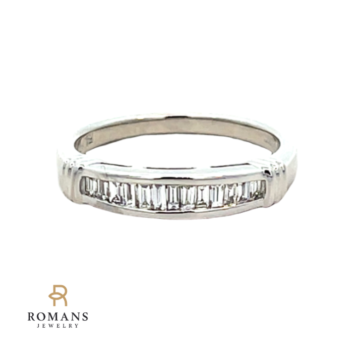 Diamond Baguette Band Platinum .39CTW