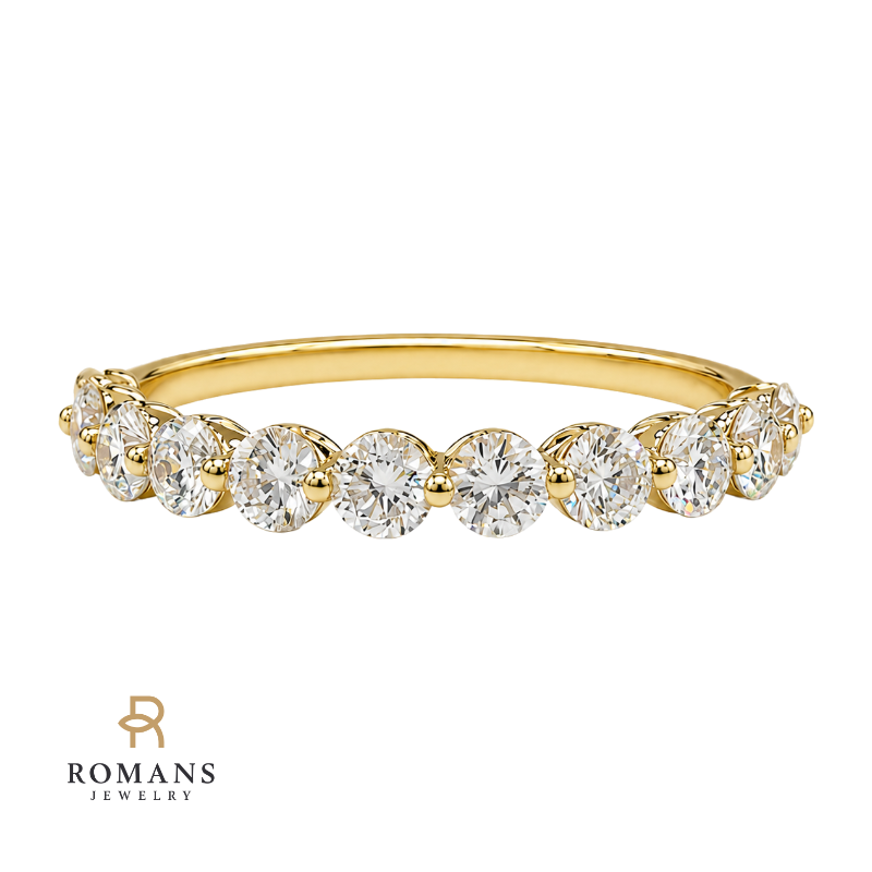 Shared Prong Diamond Band 0.80CTW 14K Yellow Gold