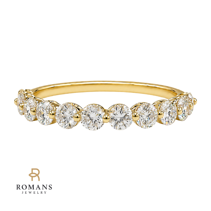 Shared Prong Diamond Band 0.80CTW 14K Yellow Gold