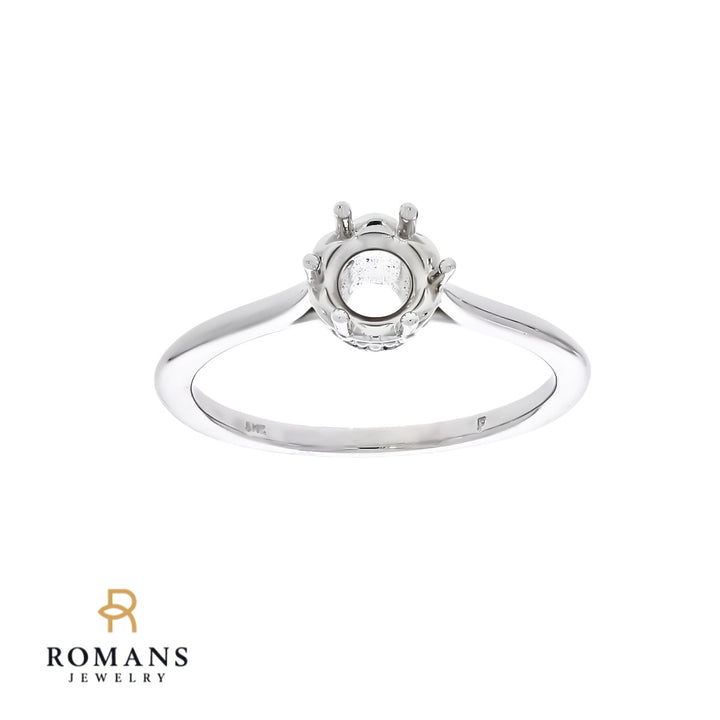 Six-Prong Engagement Setting 14K White Gold
