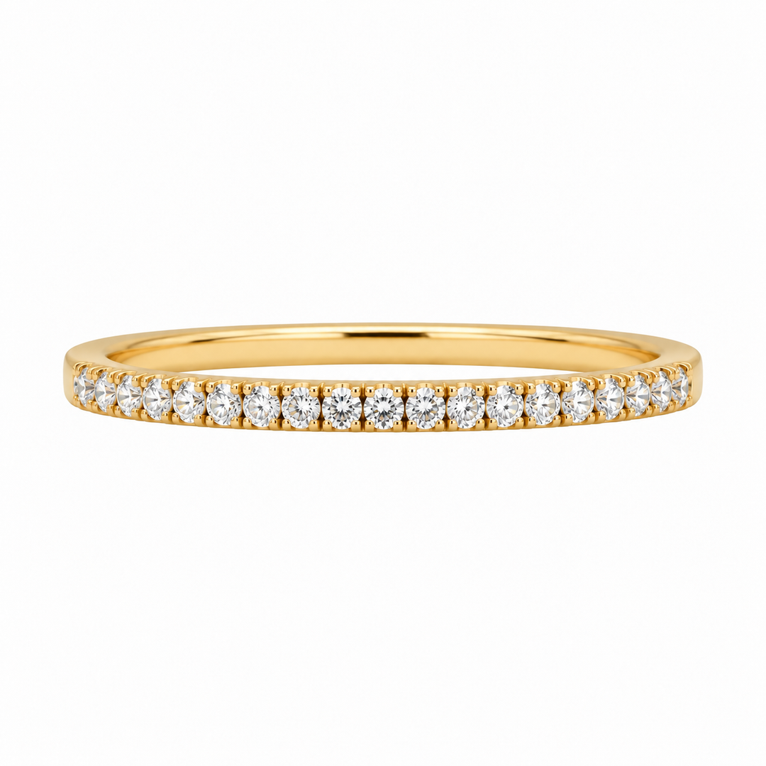 Dainty Diamond Stackable Band 14K Yellow Gold .11CTW