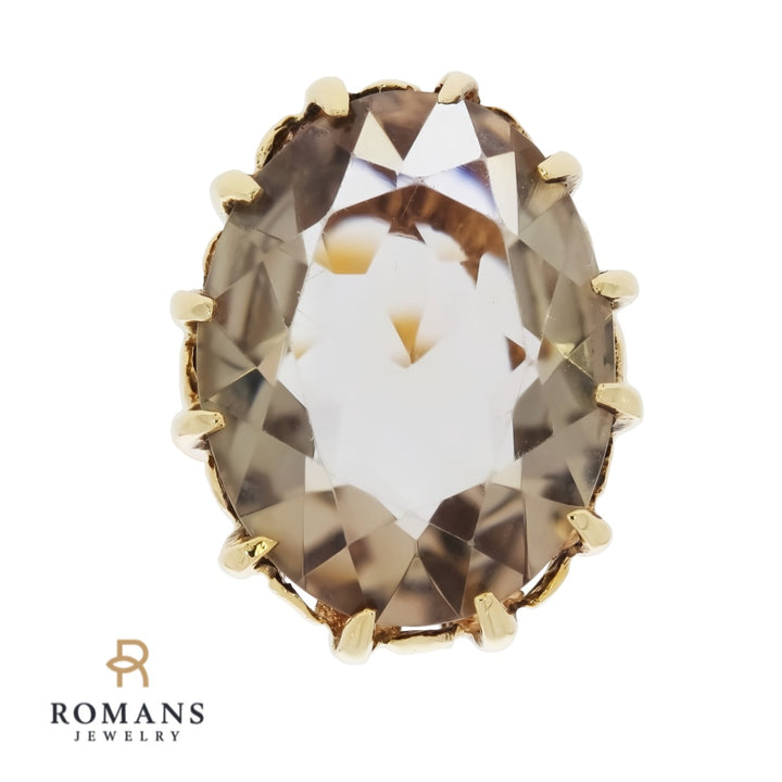 Smokey Quartz Ring 10K Yellow Gold