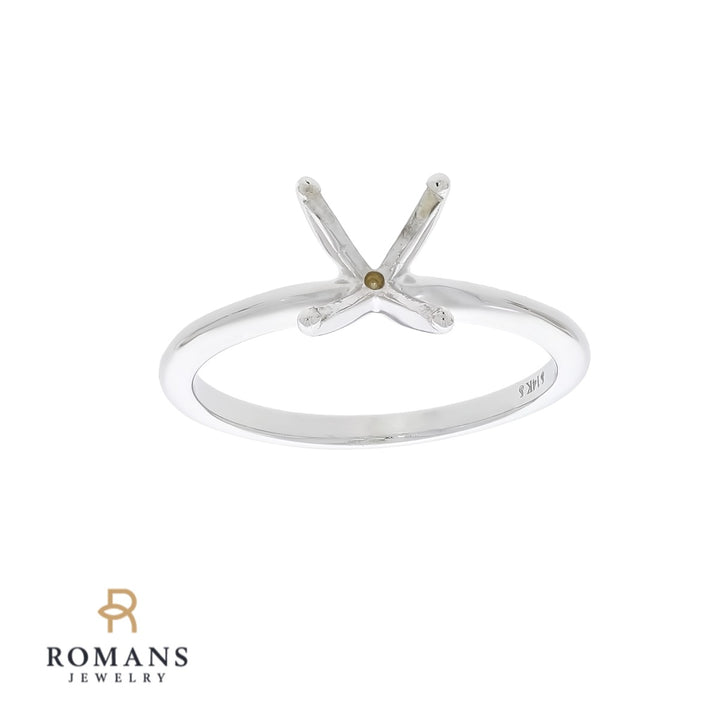 Solitaire Engagement Ring Setting 14K White Gold