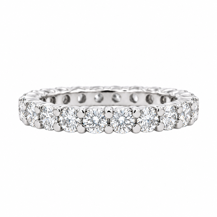 Round Diamond Eternity Band Platinum 2CTW