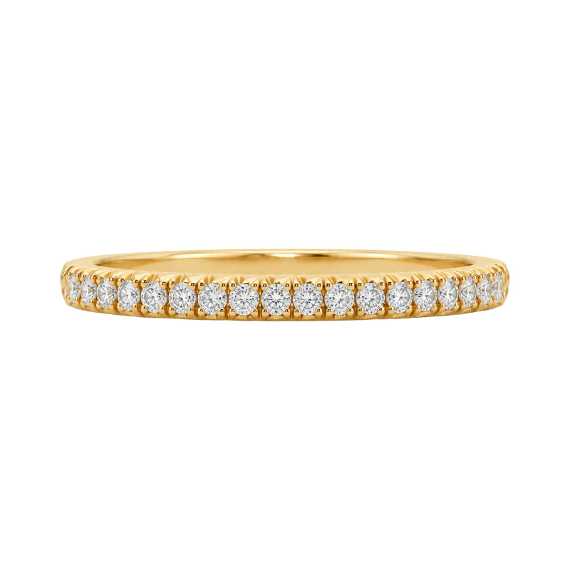 Thin Diamond Stacking Ring 14K Yellow Gold .21CTW