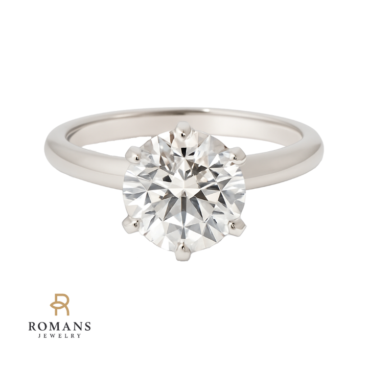 Tiffany & Co. Diamond Engagement Solitaire Ring Platinum 1.65CT