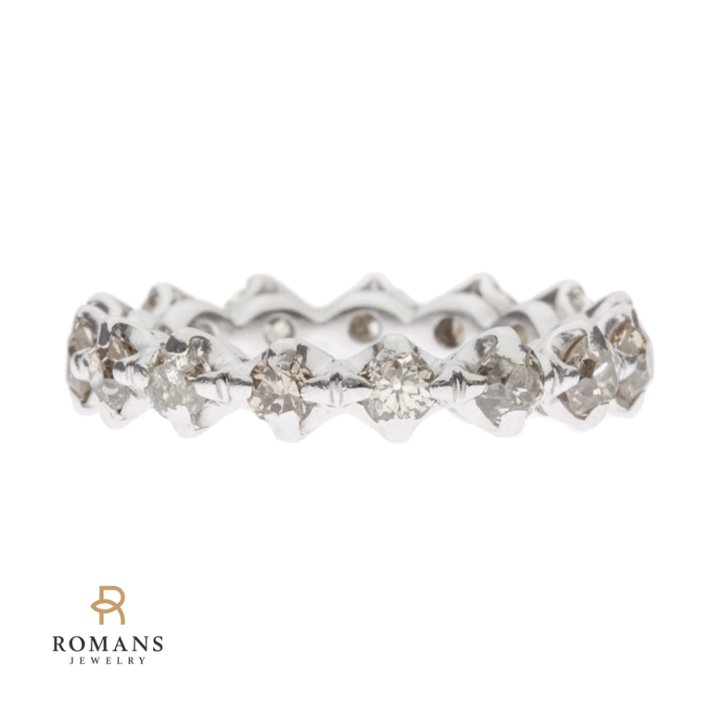 Vintage Eternity Diamond 1900's Band Platinum