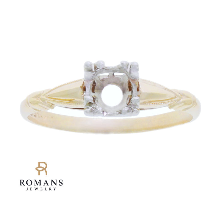 Vintage Setting 1930's 14K Two Tone
