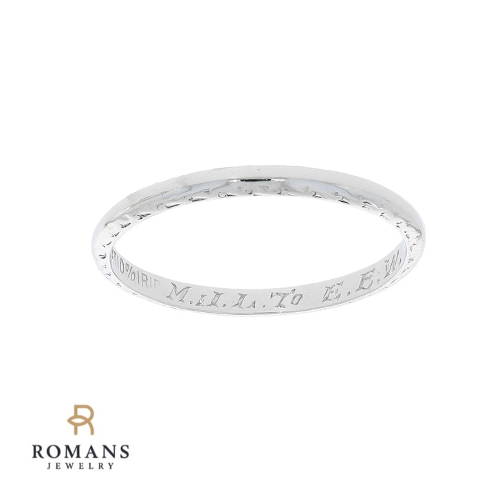Vintage Wedding Band 1920's Platinum