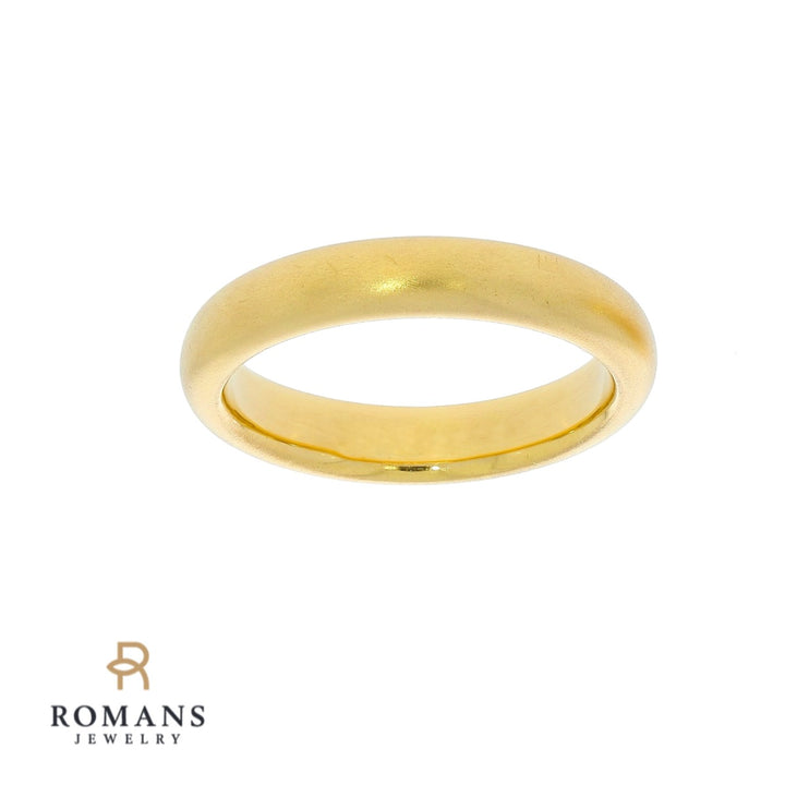 Wedding Band Matte 22K Yellow Gold