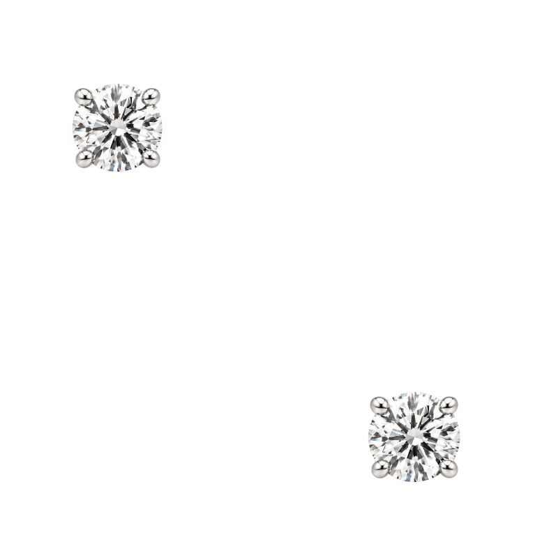 Diamond Round Studs Platinum .25CTW