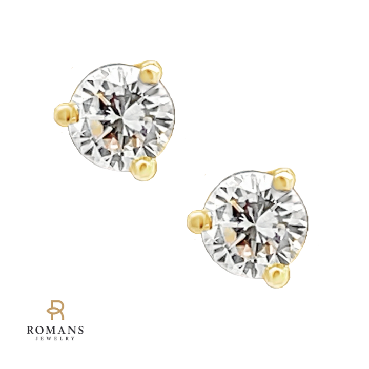 Martini Diamond Studs 14K Yellow Gold .30CT