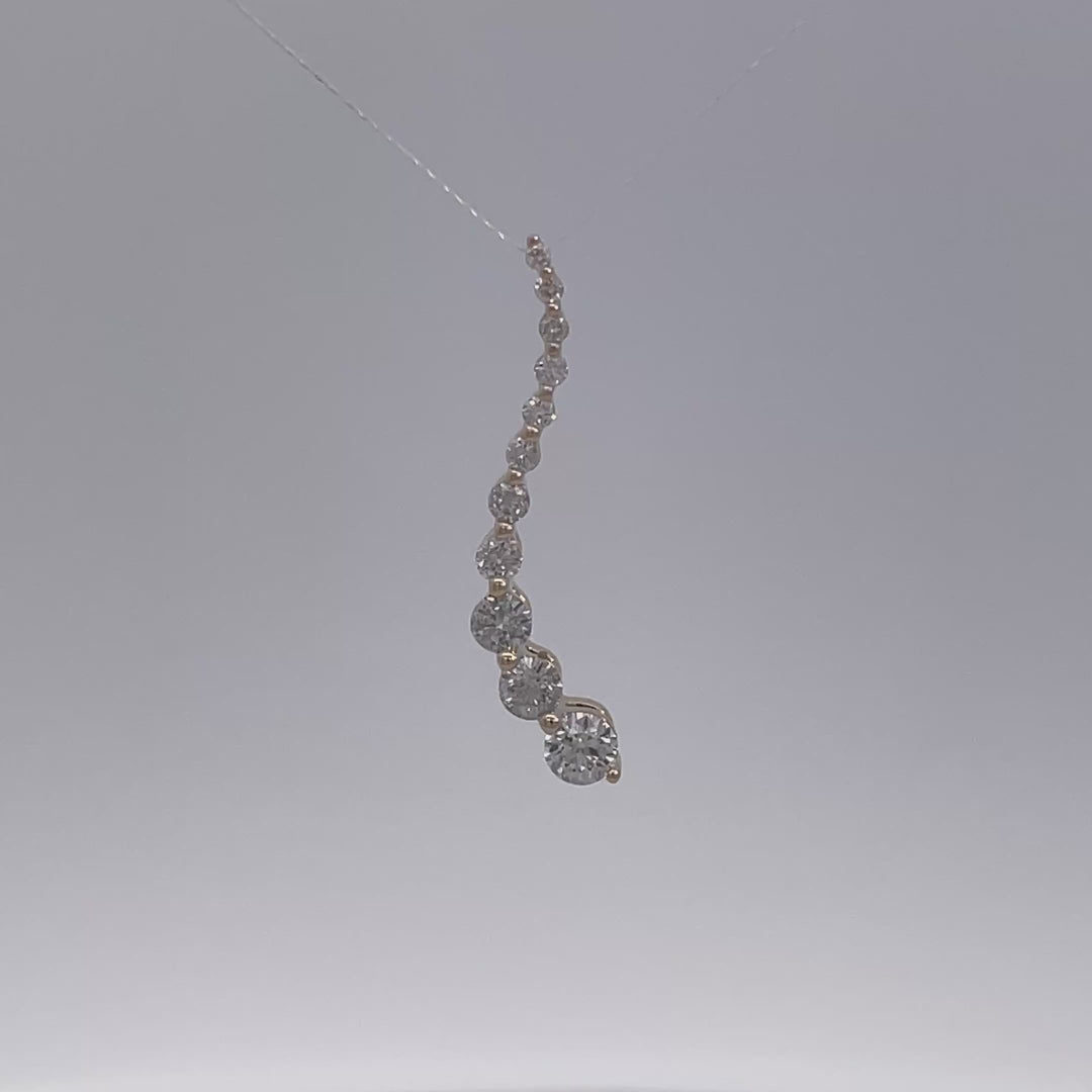 Diamond Journey Pendant 14K Yellow Gold .50CTW