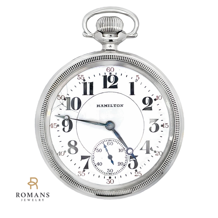 Jean Roulet 置時計 Mappin & Webb取扱 11石 手巻き Hamilton Railway 992 Pocket Watch Year 1925 Size 16 – Romans Jewelry