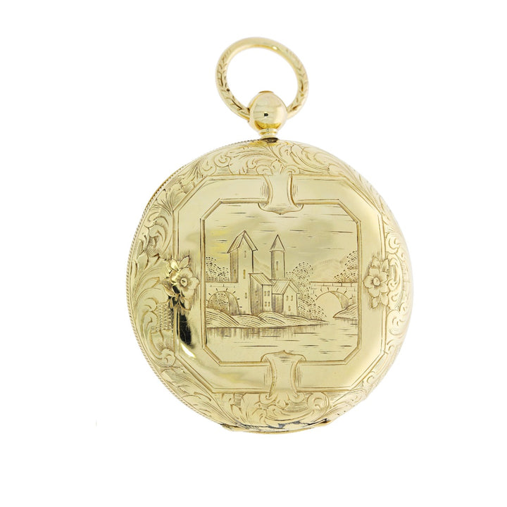 F.H. Cooper London 1880's 18K Yellow Gold Hunting Case Pocket Watch