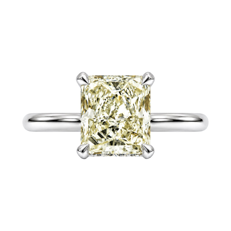Covenant Hidden Halo 2.78CT Radiant Yellow Natural Diamond Platinum