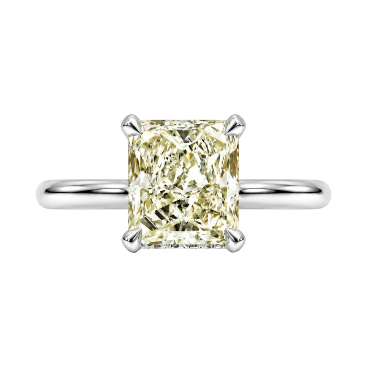 Covenant Hidden Halo 2.78CT Radiant Yellow Natural Diamond Platinum