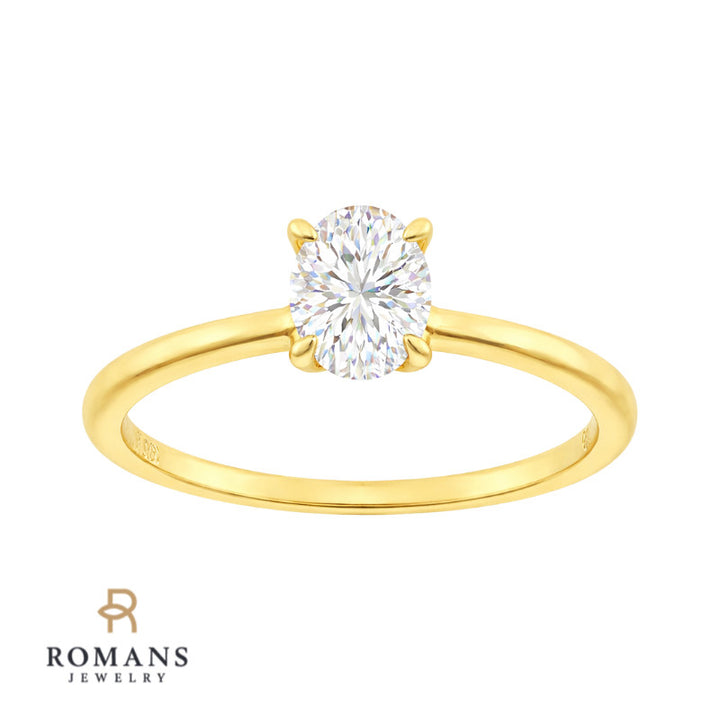 Diamond Hidden Halo Mounting Setting 14K Yellow Gold