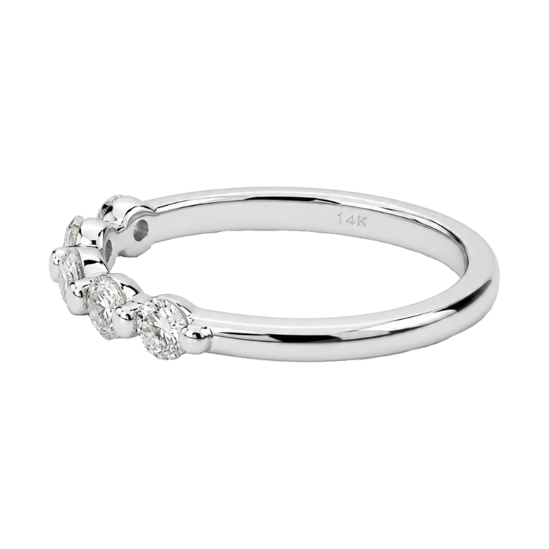 Shared Prong Diamond Band .55CTW 14K White Gold