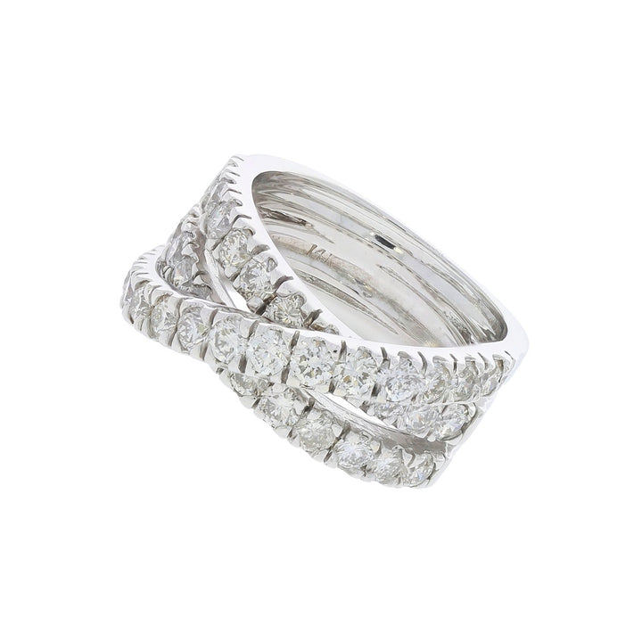 Diamond Entwined Ring 14K White Gold 1.80CTW