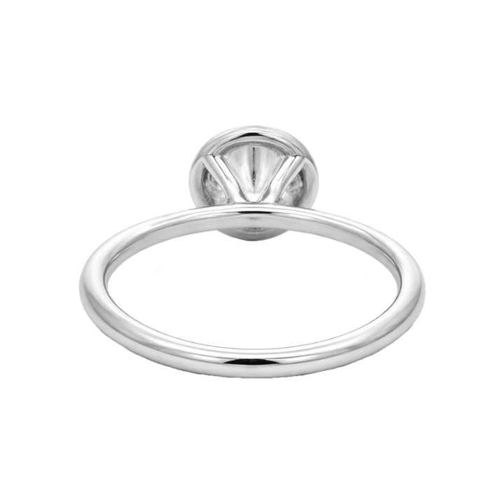 Roma Bezel Solitaire 2CT Round Lab Diamond 14K White Gold