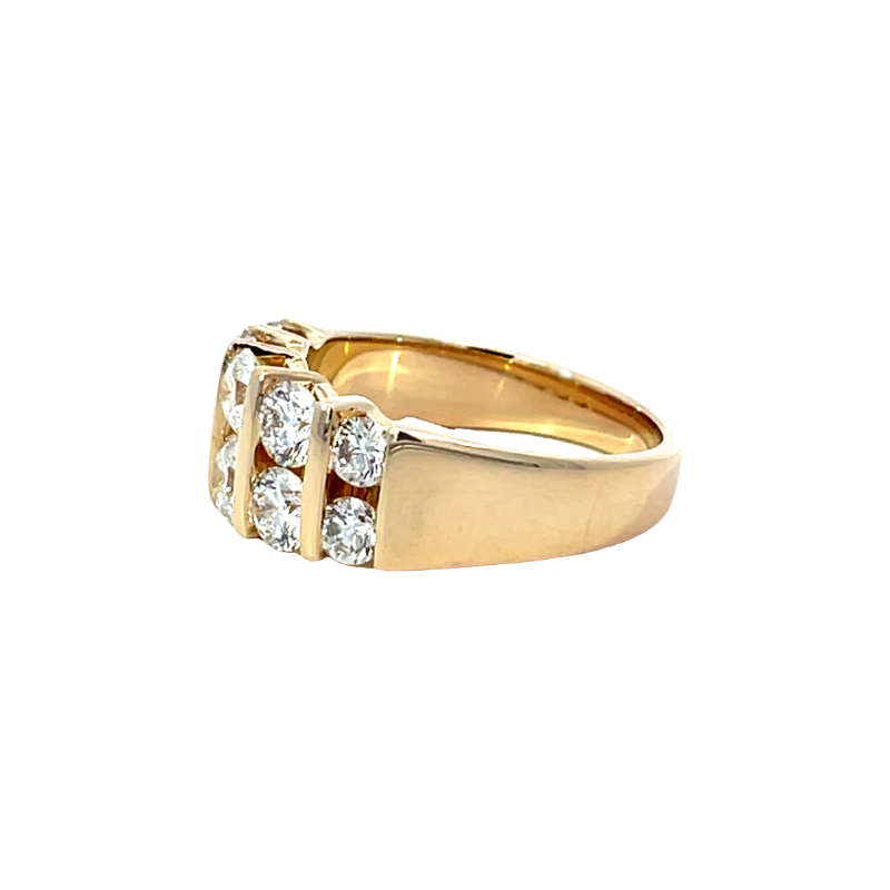 Cluster Diamond Ring 14K Yellow Gold 1.92CTW