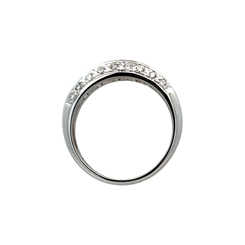 Diamond Channel Set Band 18K White Gold .68CTW