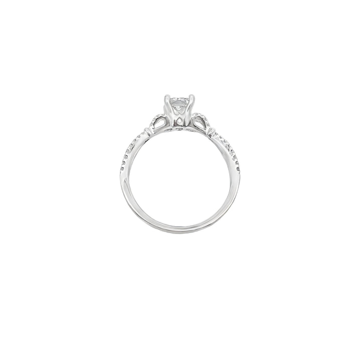 Princess-Cut Diamond 14K White Gold Engagement Ring 0.70 CT