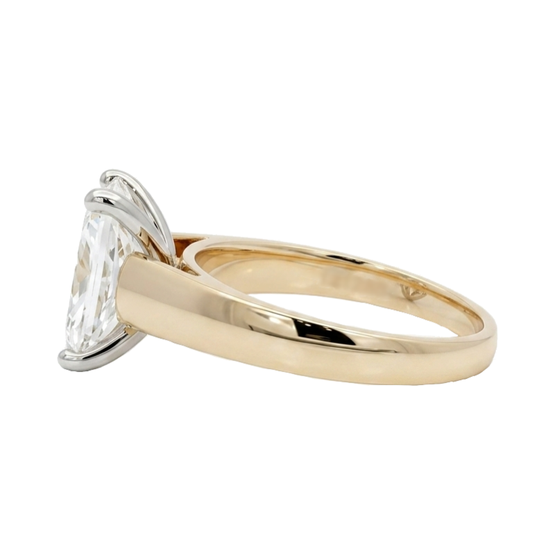 Ascend Solitaire Radiant 3CT Lab Grown Diamond 14K Two Tone