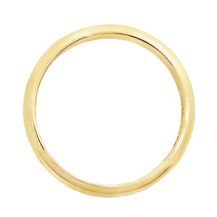 4MM Round Polished Band 14K Yellow Gold