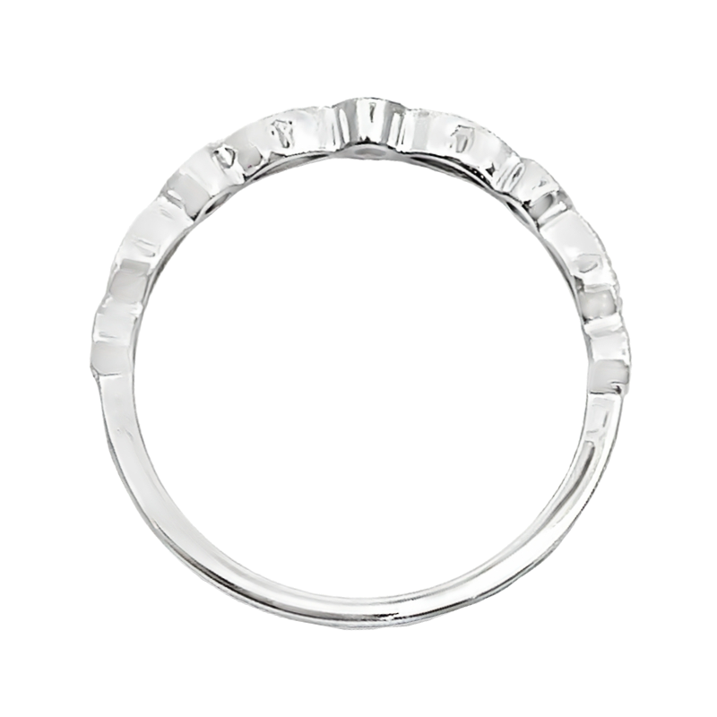 Ruby Diamond 14K White Gold Band