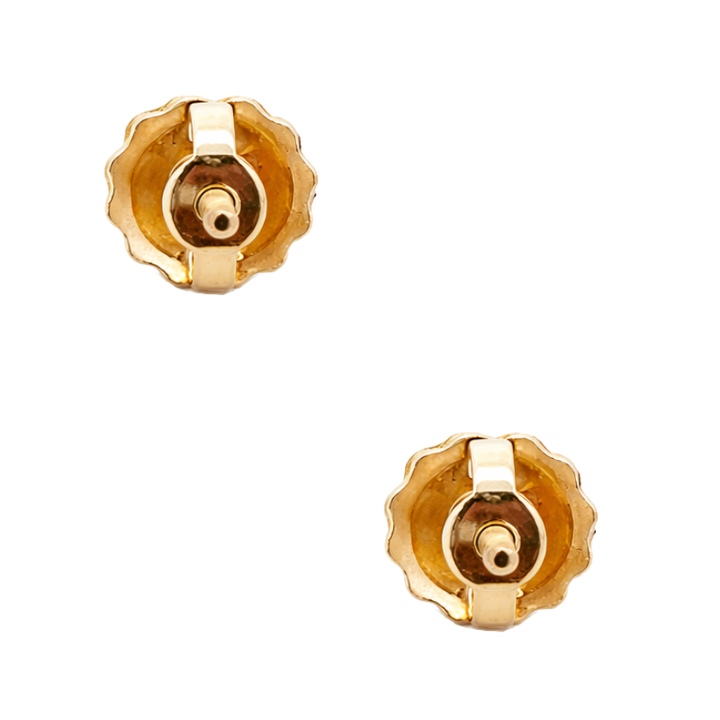 Diamond Studs Screw-Back 14K Yellow Gold .52CTW